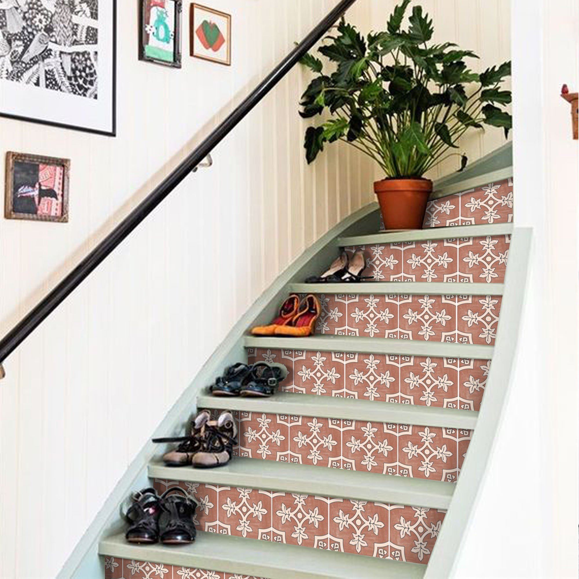 Palma in Red Earth Stair Riser Stickers