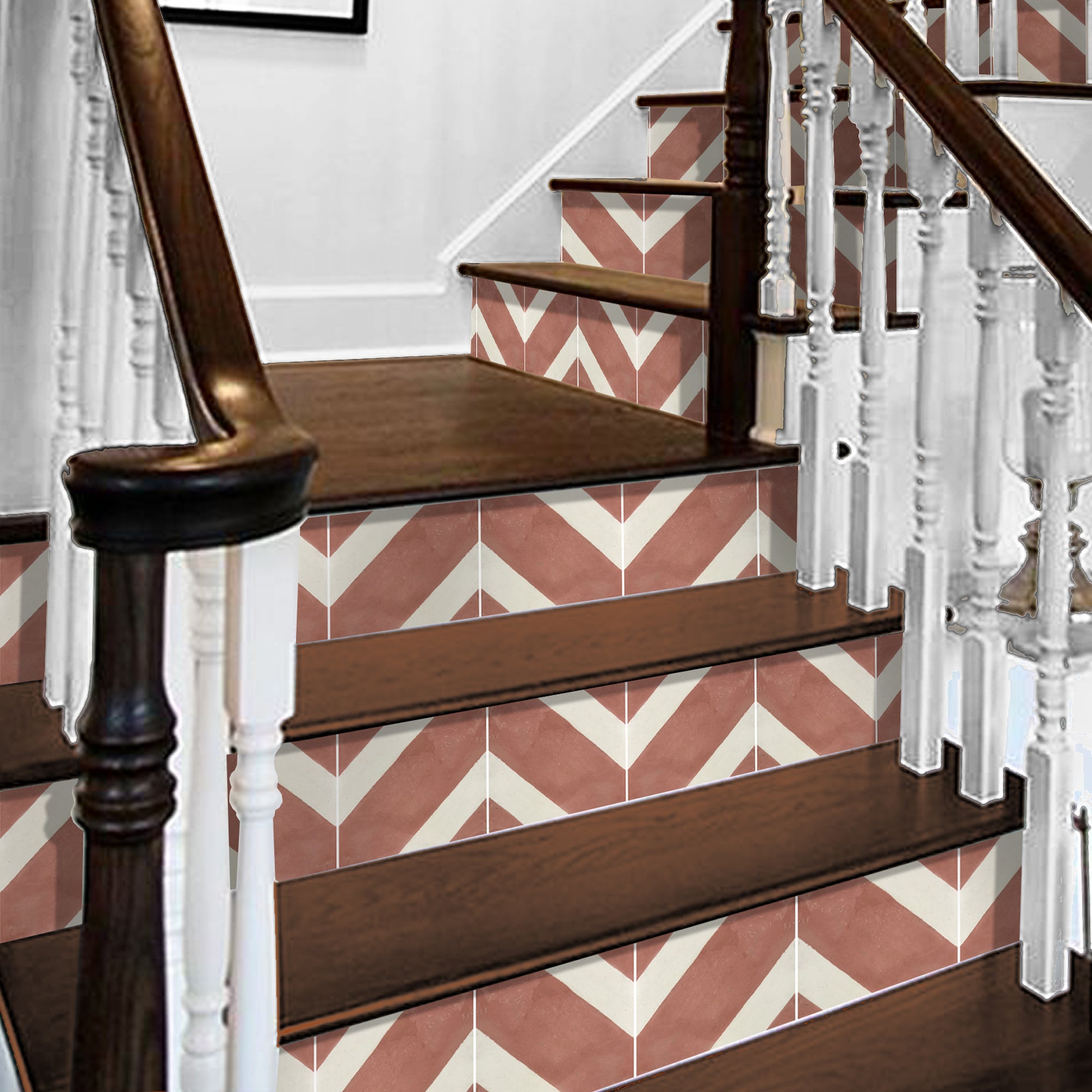 Salon in Red Earth Stair Riser Stickers