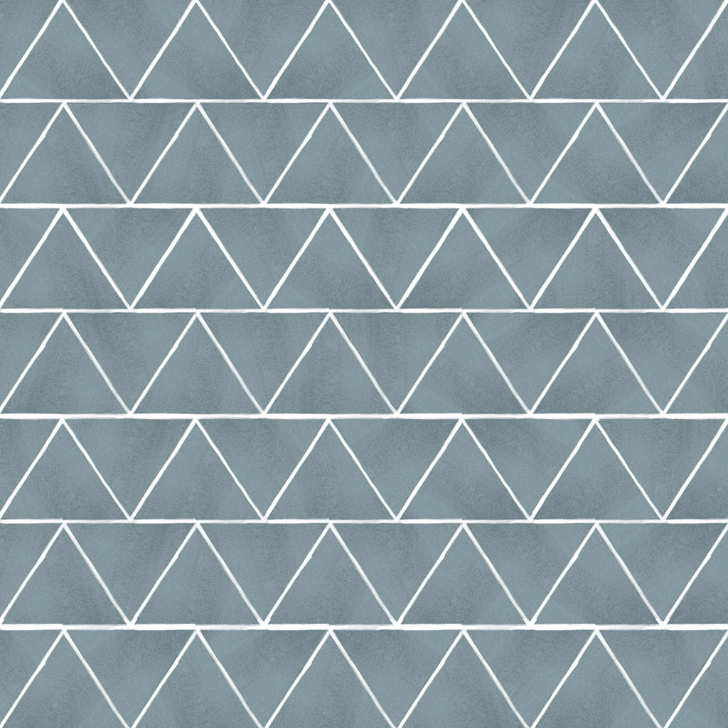 Triangles in Slate Blue Floor Sticker