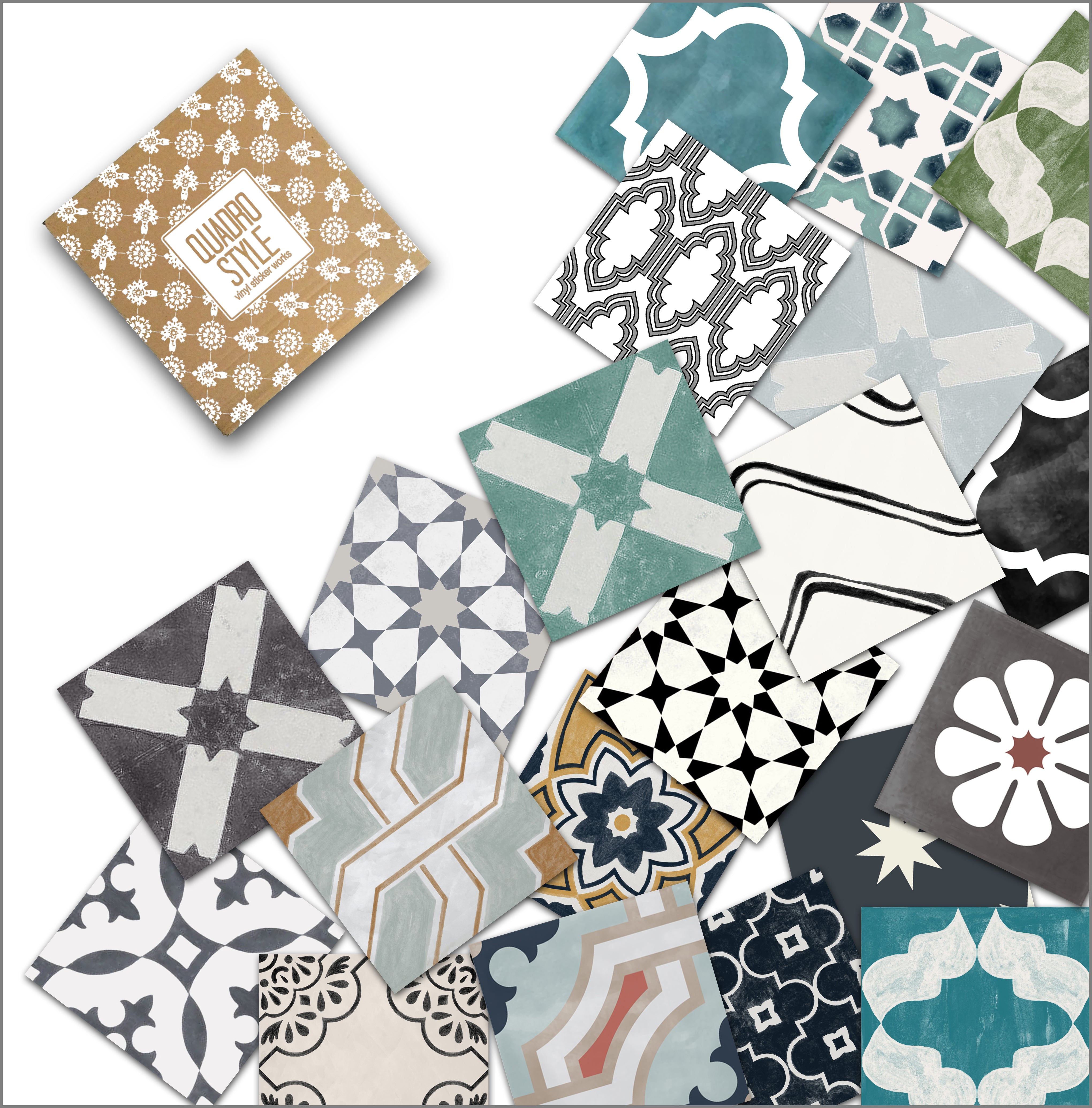 Quadrostyle 18 Amazing Graze Collection Tile Sticker Sampler Set inc. Free Shipping
